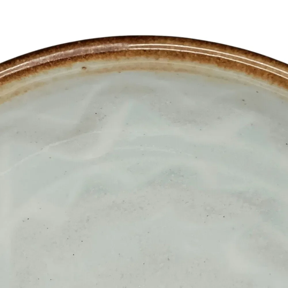 Studio Pottery Bowl Cream Green Blue Tan Signed Harris Ramen Rice Noodle Bowl